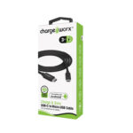 CABLE USB-C TO MICRO USB CHARGEWORX - CX4625BK - 03FT - NEGRO
