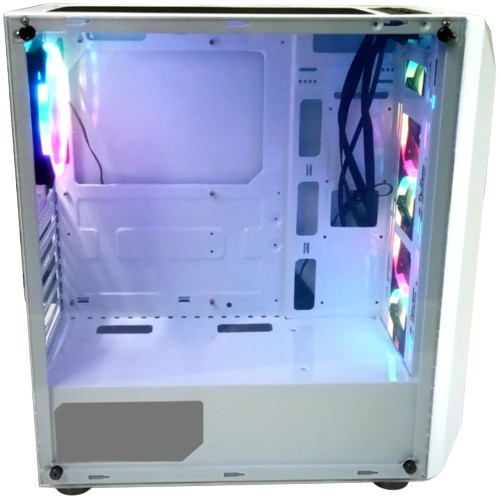 CASE GAMING XCON - CL-L18 - 4xFan RGB, fan-Vidrio Templado, NO POWER SUPPLY - BLANCO