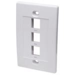JACK FACE PLATE 3 SALIDAS VENLOGIC - EPF31908 - BLANCA