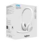 AUDIFONO CON MICROFONO LOGITECH H390 INTERNET CLEAR CHAT CONFORT USB, CON NOISE CANCELATION - BLANCO - 981-001285