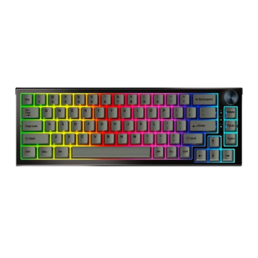 Teclado Wireless FANTECH - MAXFIT67 MK858 RGB - USB-C/BT/2.4Ghz, 67 TECLAS MECANICAS, Kailh Switches, Anti-Ghosting, Bateria 4000mAh - Negro