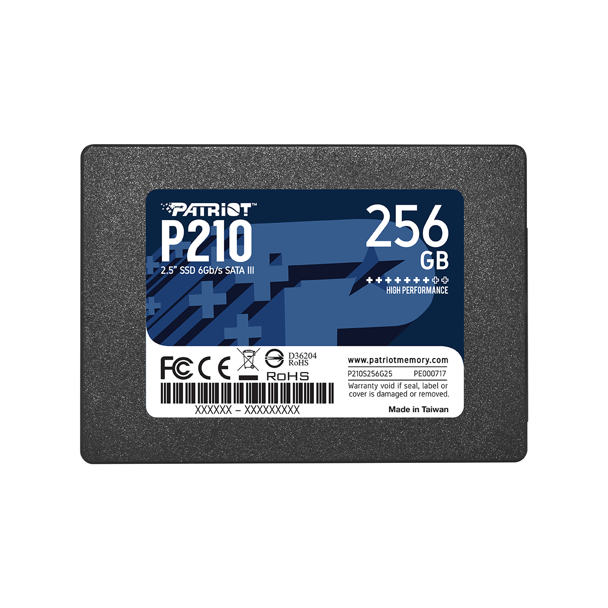 DISCO SSD SATA 256GB Patriot P210 9SE00096-P210S256G25 SATA III 6Gb/s 2.5"  500/400 MB/s