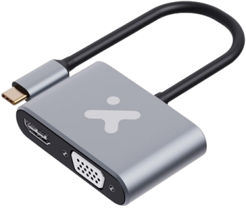 HUB USB-C XTECH - XTC-564 - 2-IN-1 - 1xHDMI, 1xVGA, Compatible Windows/Mac/Chrome OS