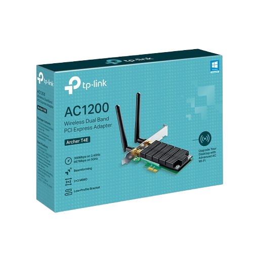 Tarj. Mini PCIE WIFI TP-LINK - AC1200, Wi-Fi 5 (802.11ac), Doble Banda, 2 Antenas Externas - ARCHER T4E