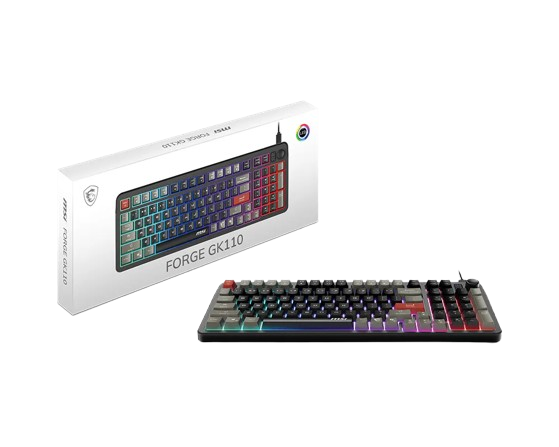 Teclado USB MSI Forge GK110 - USB 2.0, LED, Switches Membrana, 26 Teclas Anti-Ghosting - Forge GK110 US