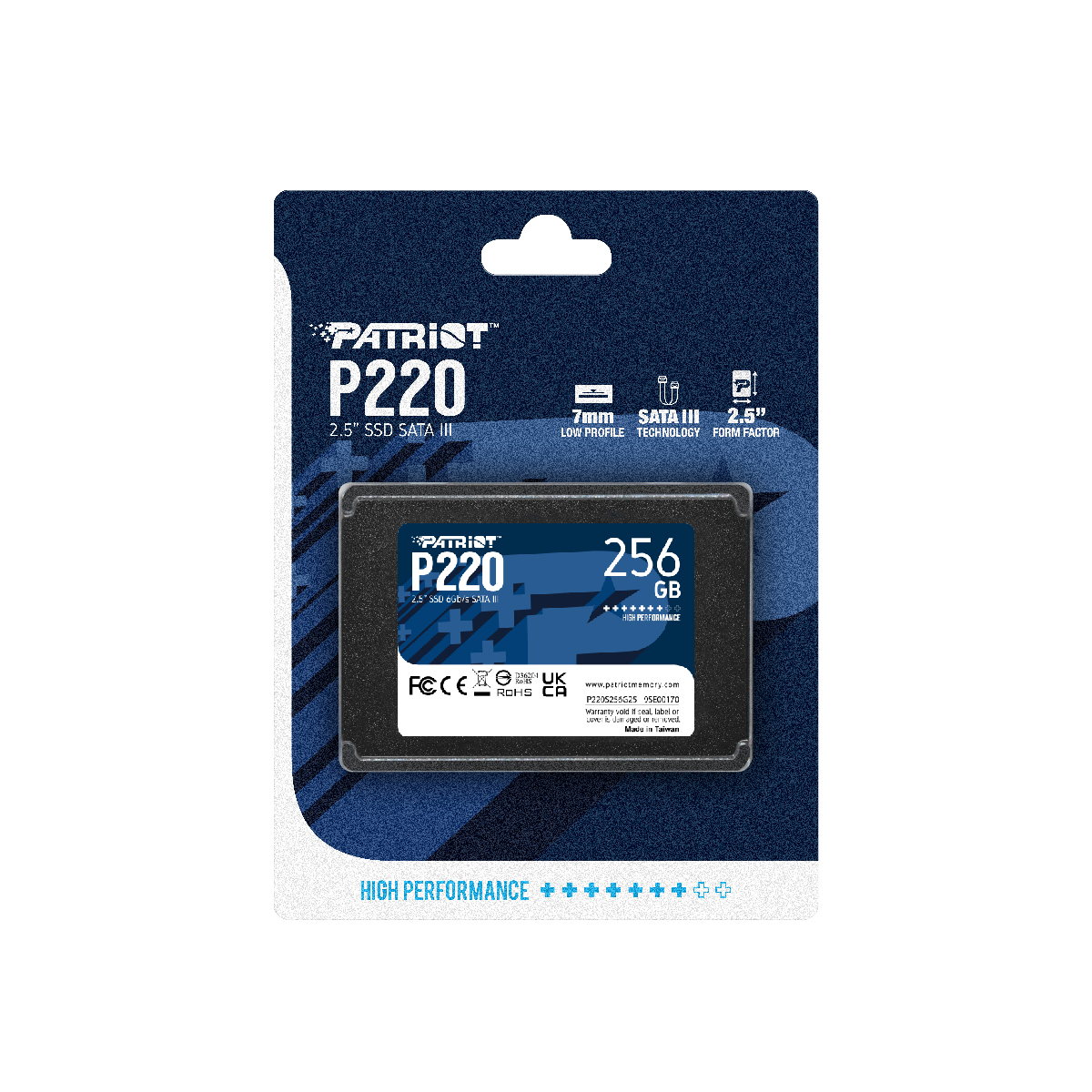 Disco SSD SATA 256GB Patriot P220 9SE00170-P220S256G25 SATA III 6GBS 2.5 550/490 MB/s