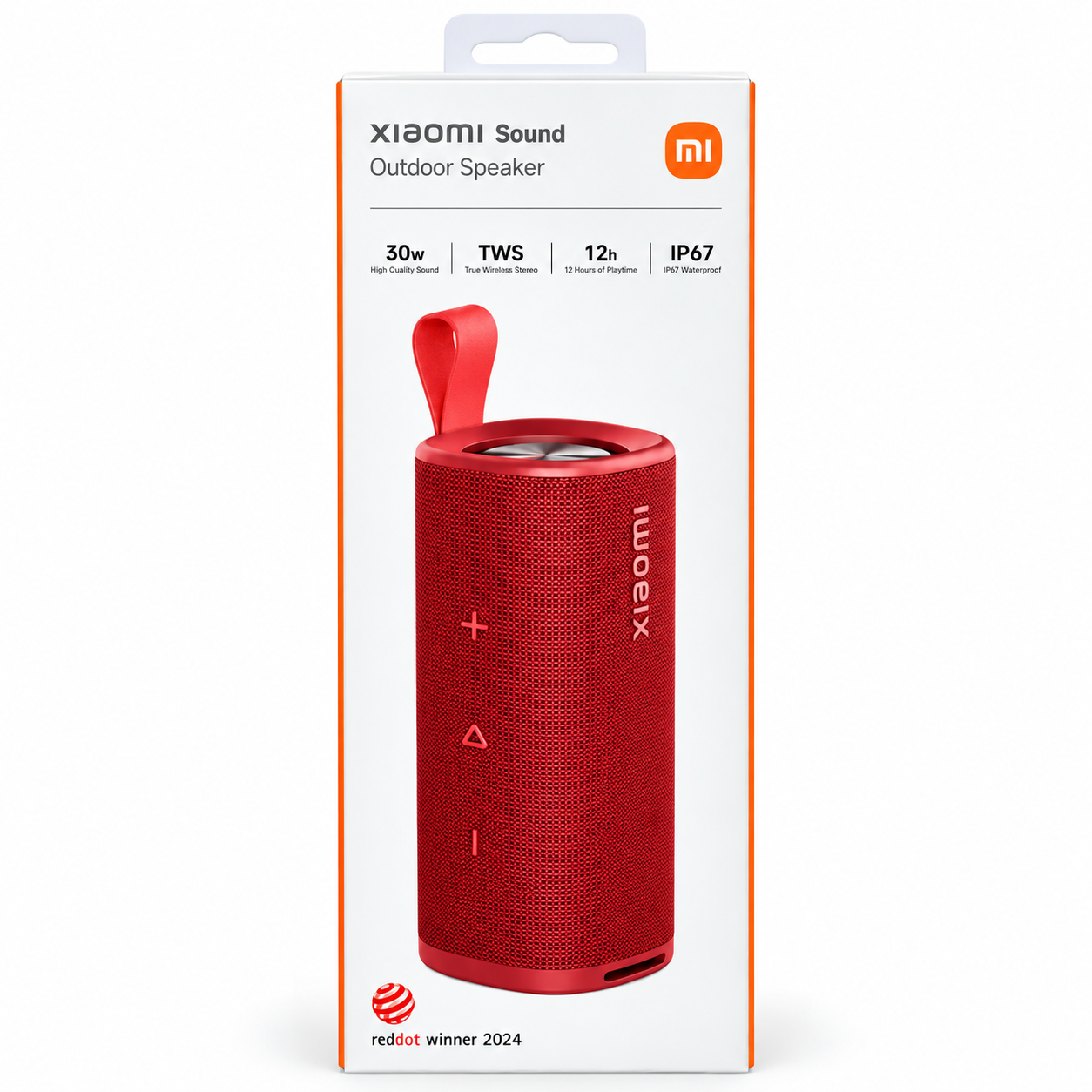 Bocina Bluetooth Xiaomi Sound Outdoor – QBH4263GL – 30W, Bluetooth 5.4, 2600Mah, USB-C 15W, IP67, TWS - Roja