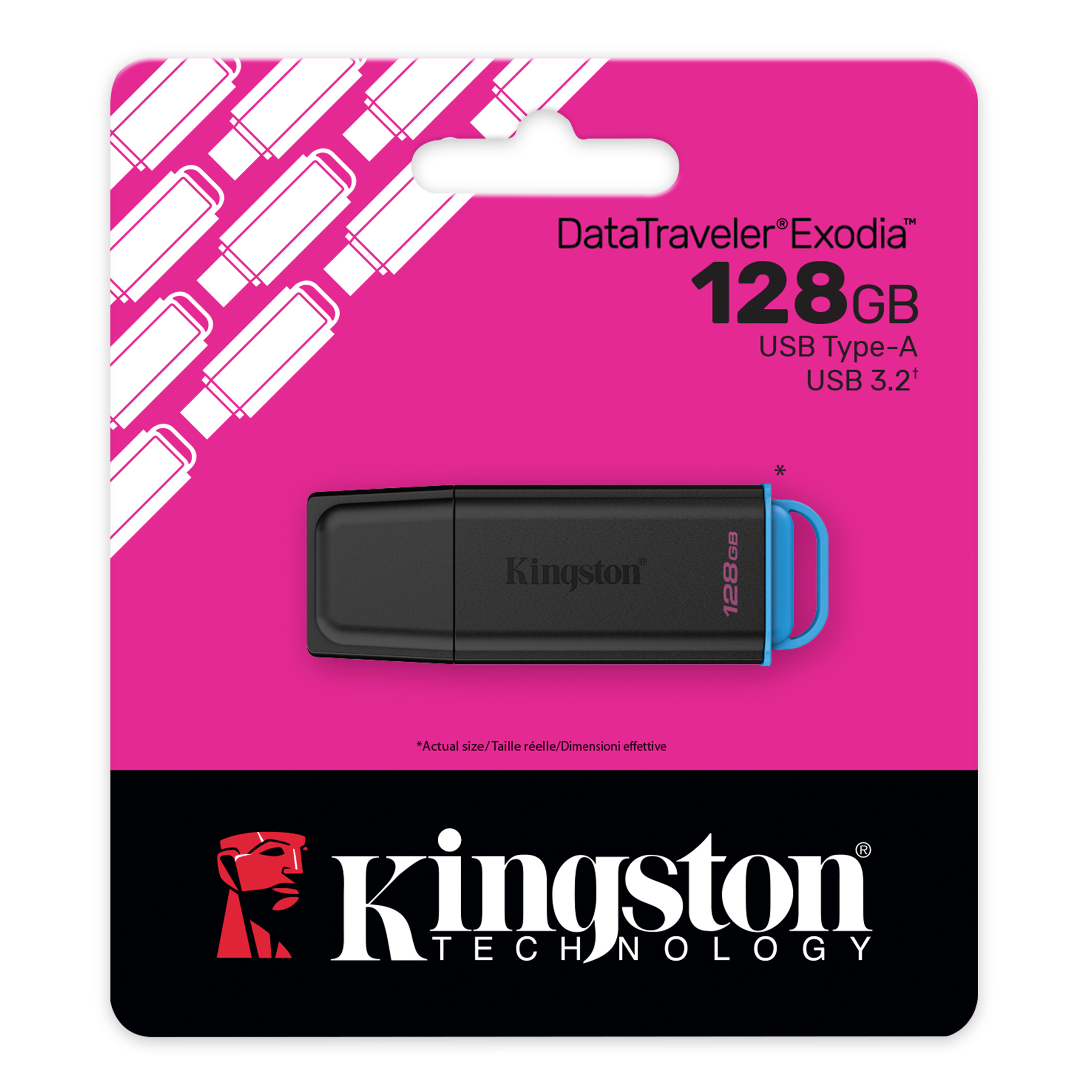 Memoria USB 128GB Kingston DataTraveler Exodia USB 3.2 – DTXG2/128GB - Negro